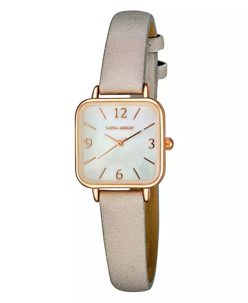 Laura Ashley Women's Gray Polyurethane Strap Watch 24mm