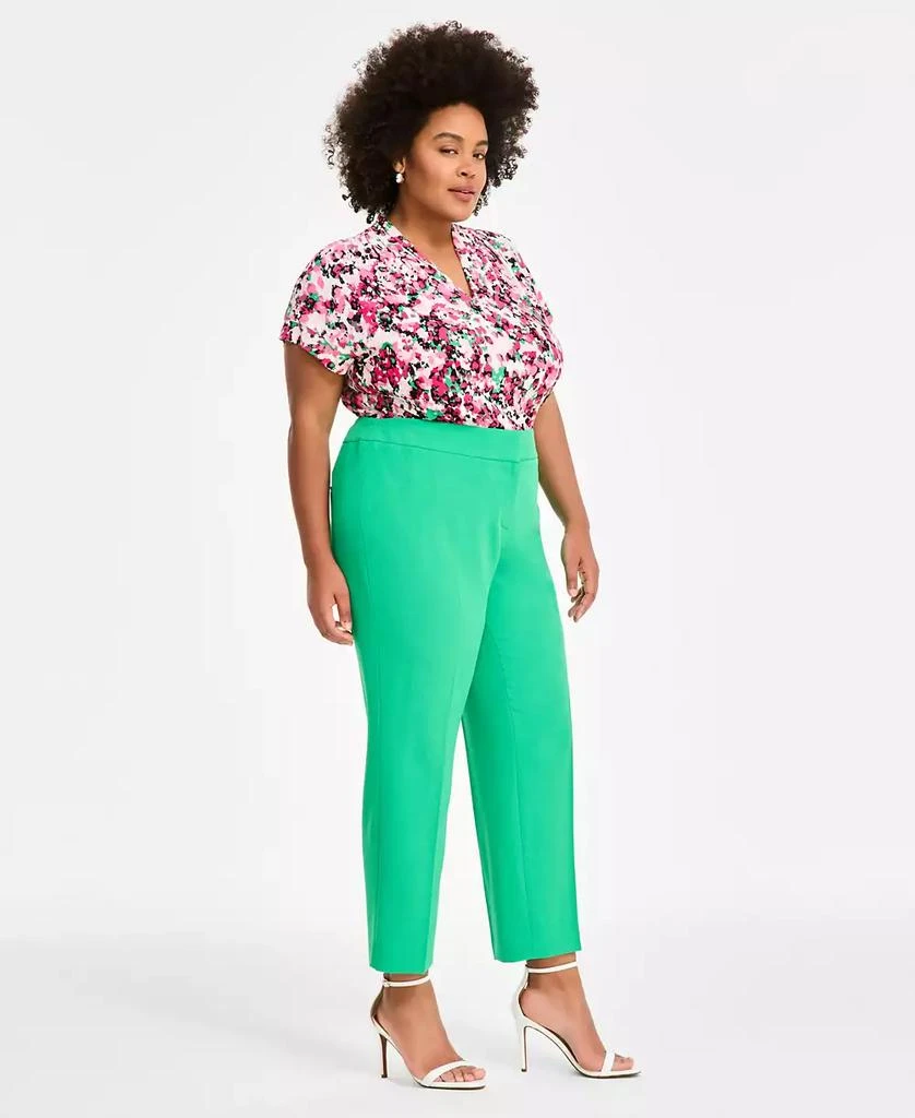 Kasper Plus Size Stretch-Crepe Straight-Fit Suit Pants 4