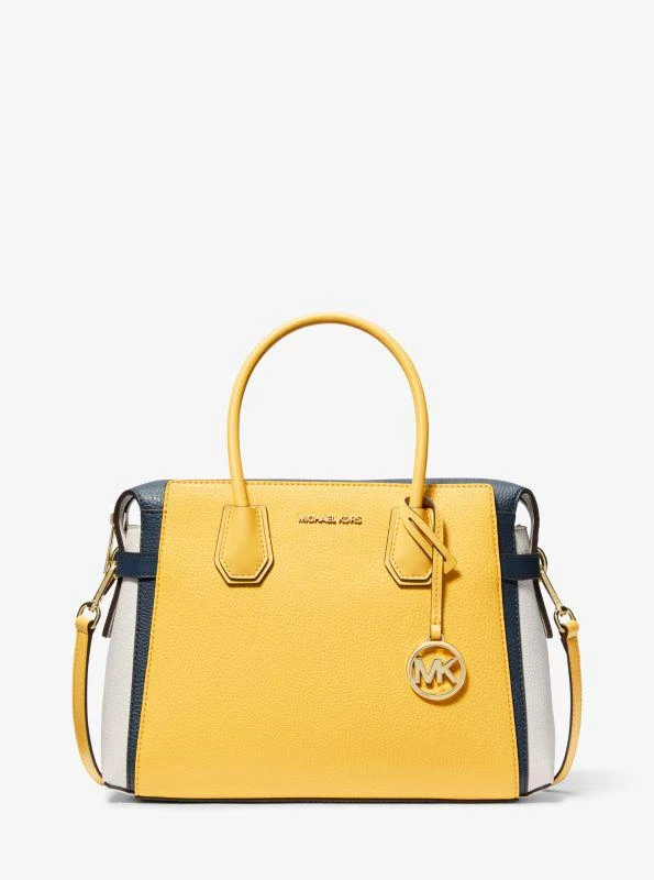 Michael Kors Mercer Medium Color-Block Belted Satchel 1