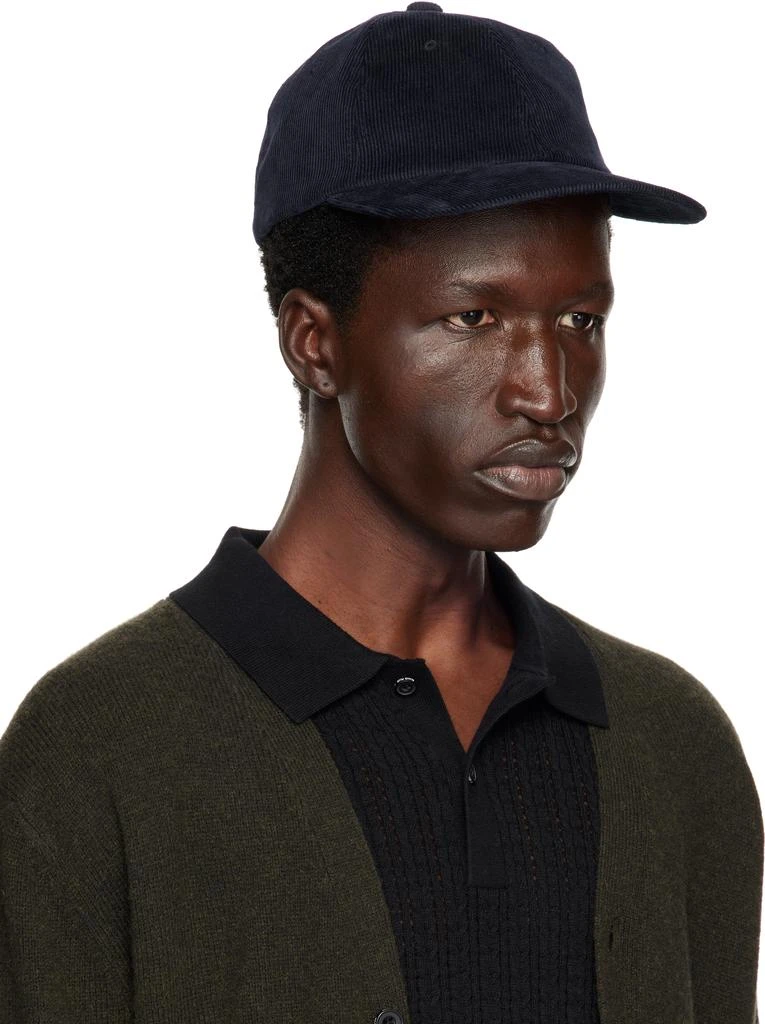 BEAMS PLUS Navy 6 Panel Regimental Strap Corduroy Cap 2