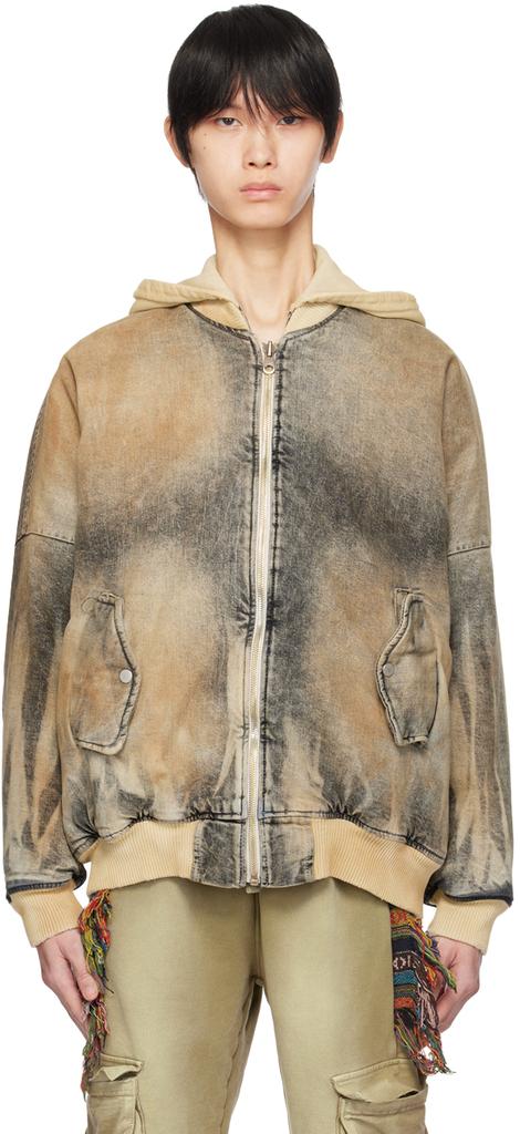 Alchemist Indigo Creed Denim Bomber Jacket