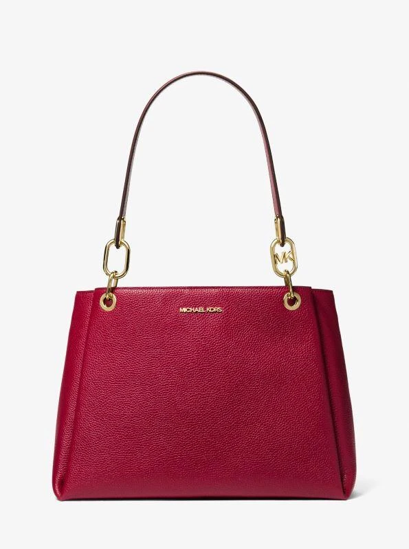 Michael Kors Trisha Large Pebbled Leather Shoulder Bag 1