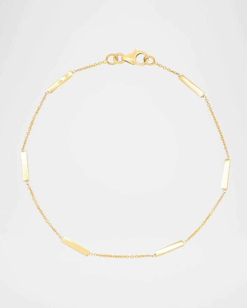 Jennifer Meyer 18K Bar By-the-Inch Bracelet on 14k Chain 1