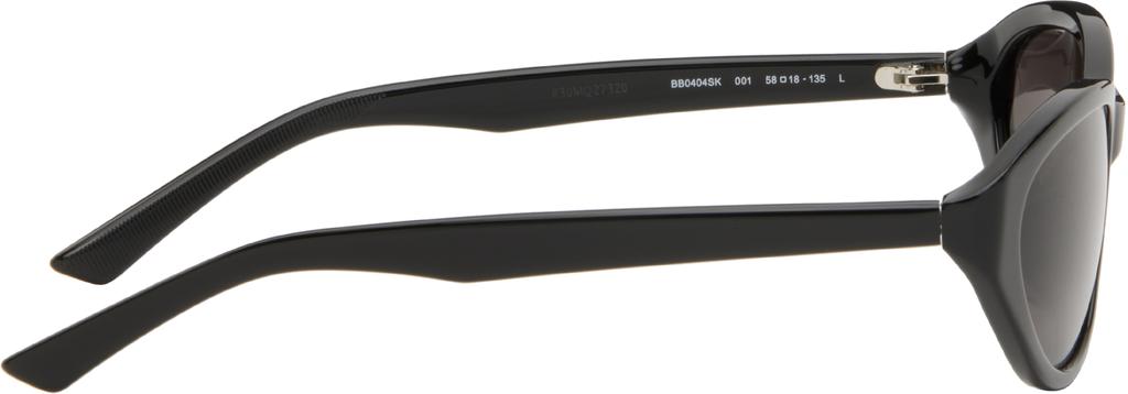Balenciaga Black Neo Oval 2.0 Sunglasses - Accessories