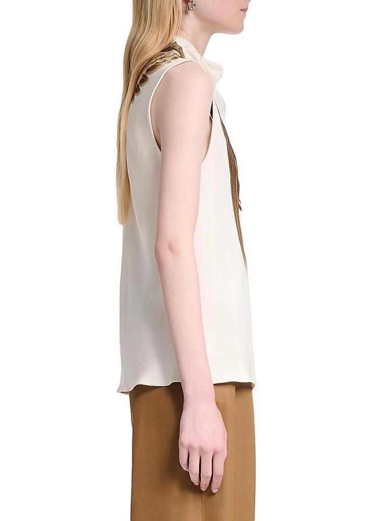 Altuzarra Arlie Goose Print Sleeveless Silk Top 4