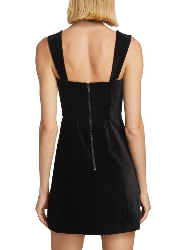 Alice + Olivia Taylum Velvet Sleeveless Mini Dress 2