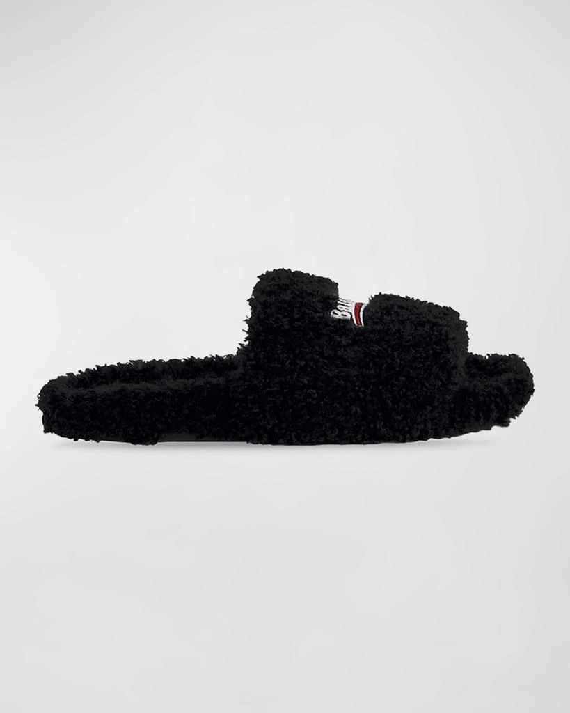 Balenciaga Faux Fur Slide Sandals 1