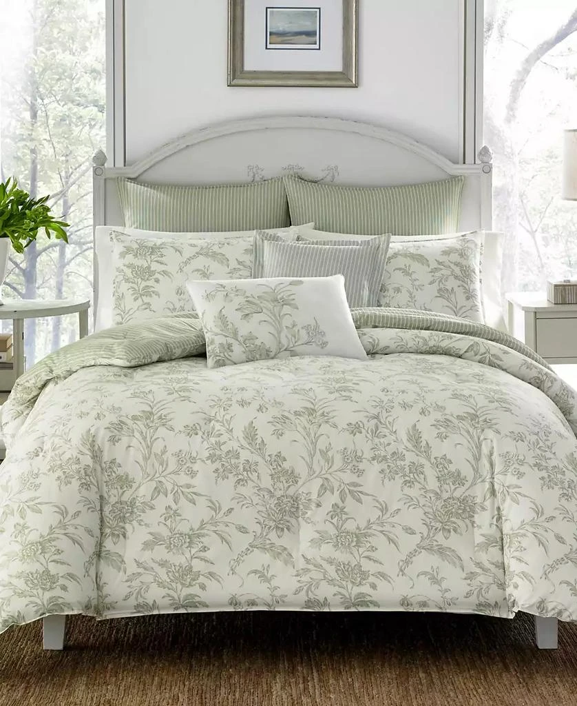 Laura Ashley Natalie Cotton Reversible 3-Pc. Duvet Cover Set 1