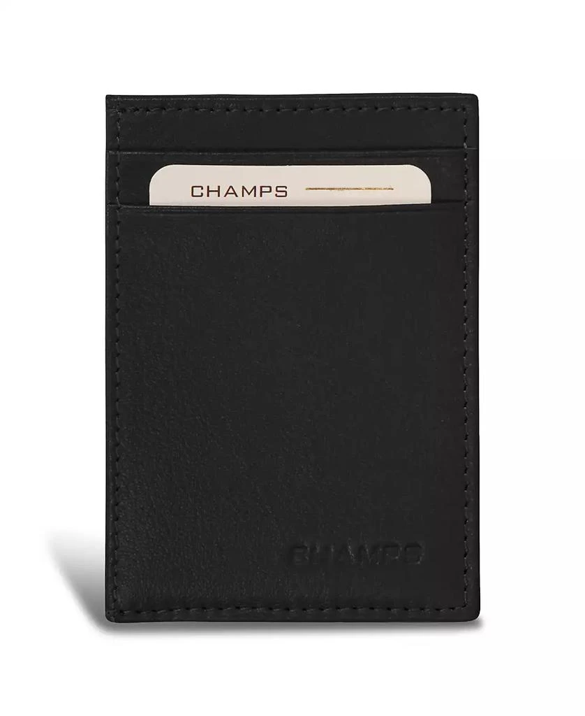 CHAMPS Men's Onyx Collection Leather Mag Hybrid Card Holder 1
