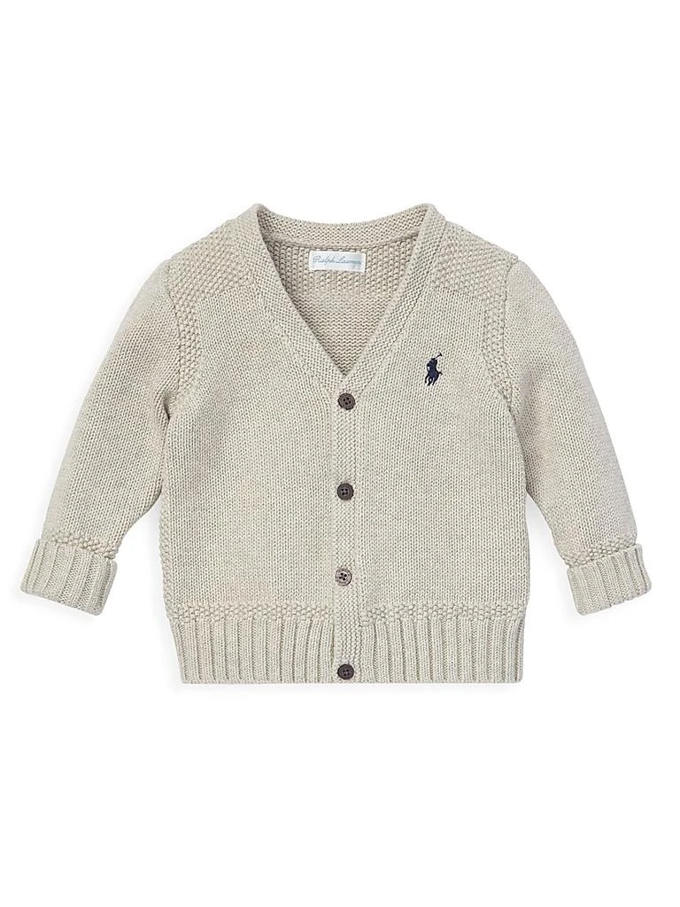 Ralph Lauren Baby Boy's Combed Cotton Button-Front Cardigan 1