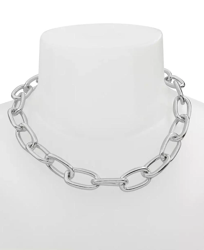 Robert Lee Morris Silver Textured Chain Collar Necklace 2