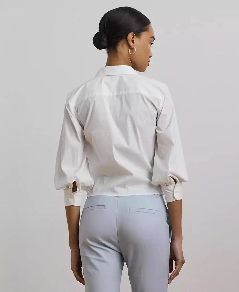 Ralph Lauren Women's Tie-Waist Stretch-Cotton Blend Shirt 2