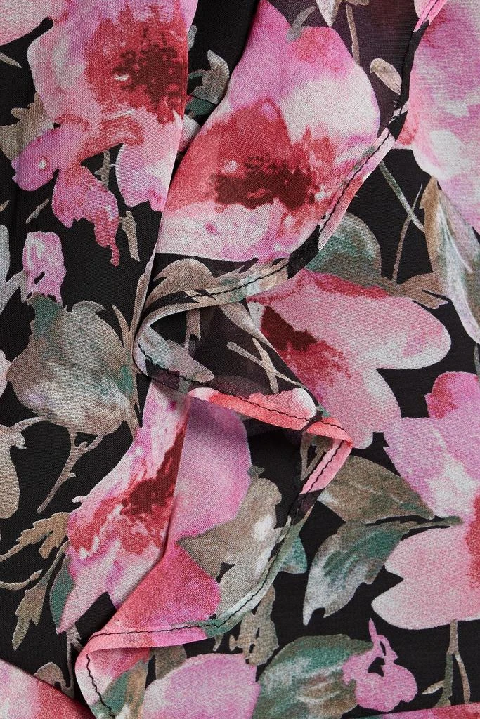 MIKAEL AGHAL Ruffled floral-print chiffon dress 4