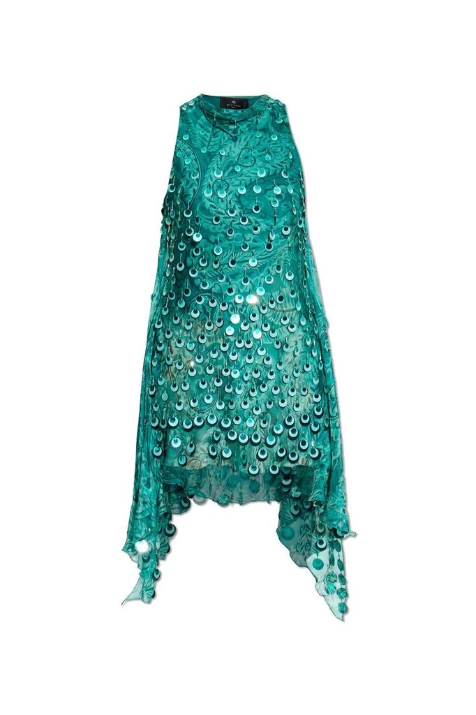ETRO Etro Sequin Embroidery Mini Dress from Cettire