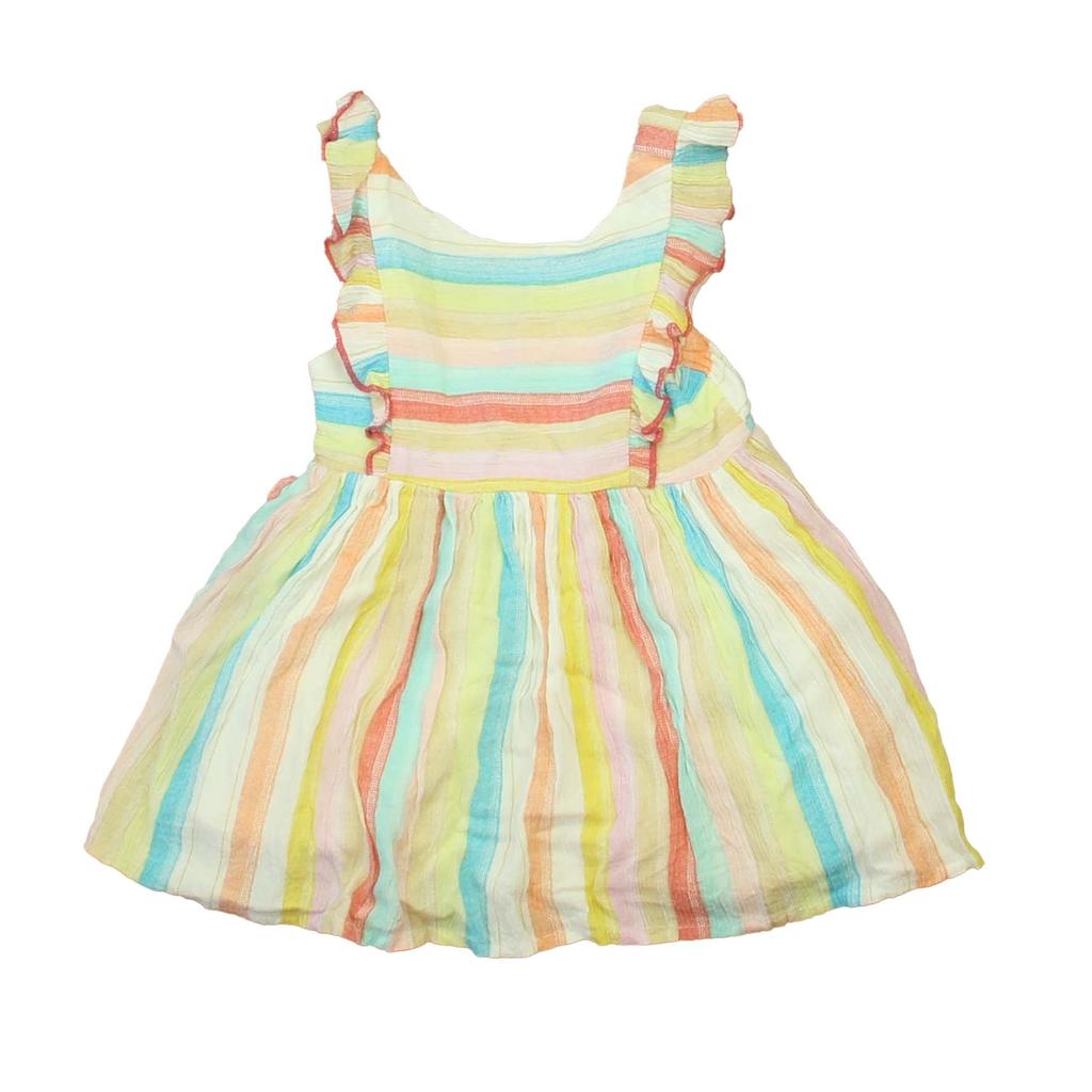 Pink & Violet Girls Pink | White | Blue Stripe Dress