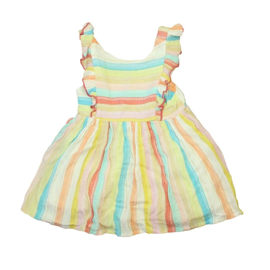 Pink & Violet Girls Pink | White | Blue Stripe Dress 1