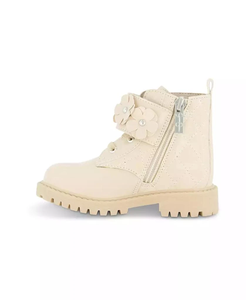 Jessica Simpson Toddler Girls Daria Flower Moto Boot 4