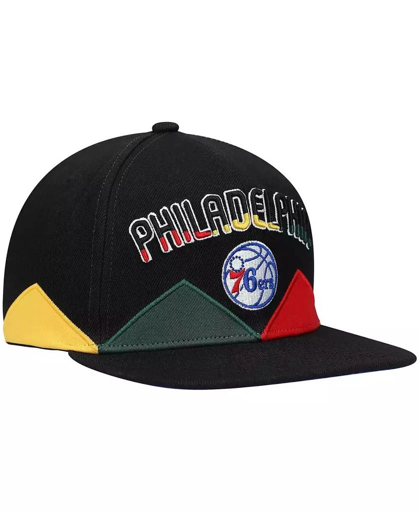 Mitchell & Ness Men's Black Philadelphia 76ers Black History Month Snapback Hat 4