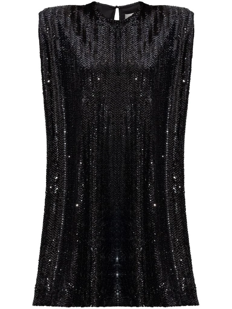 Golden Goose Journey W`s Sleeveless Tee Dress With Shoulderpads Full  Paillettes - Dresses & Skirts - BeyondStyle