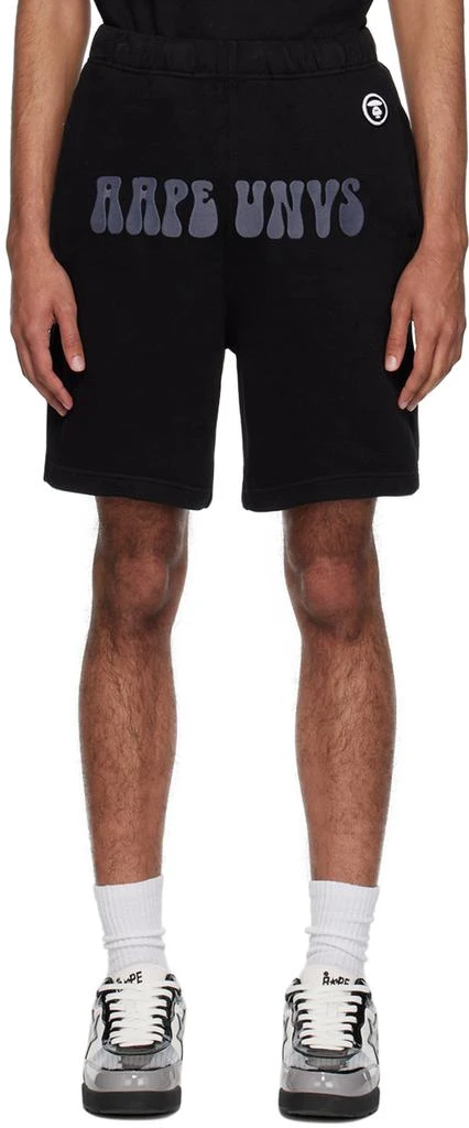 AAPE by A Bathing Ape Black Patch Shorts 1