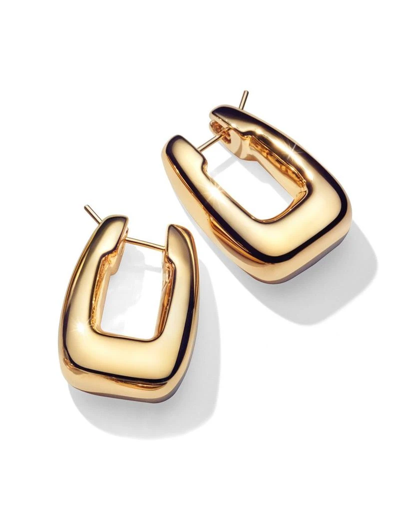 Alberto Amati 14K Yellow Gold Rectangle Puff Hoop Earrings - Exclusive 4