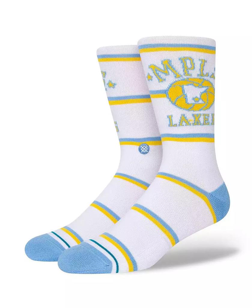 Stance Men's Los Angeles Lakers Hardwood Classics Stripes Crew Socks