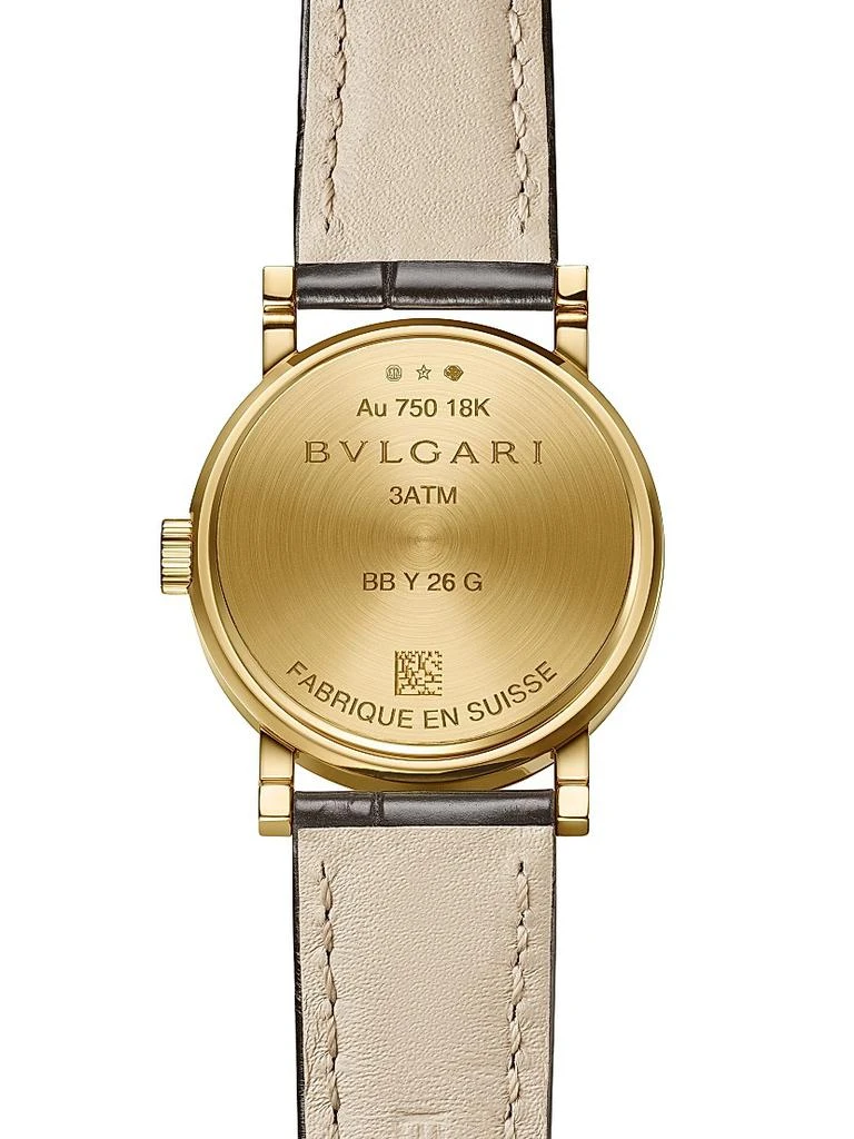 BVLGARI BVLGARI BVLGARI 18K Yellow Gold & Leather Strap Watch/26MM 5