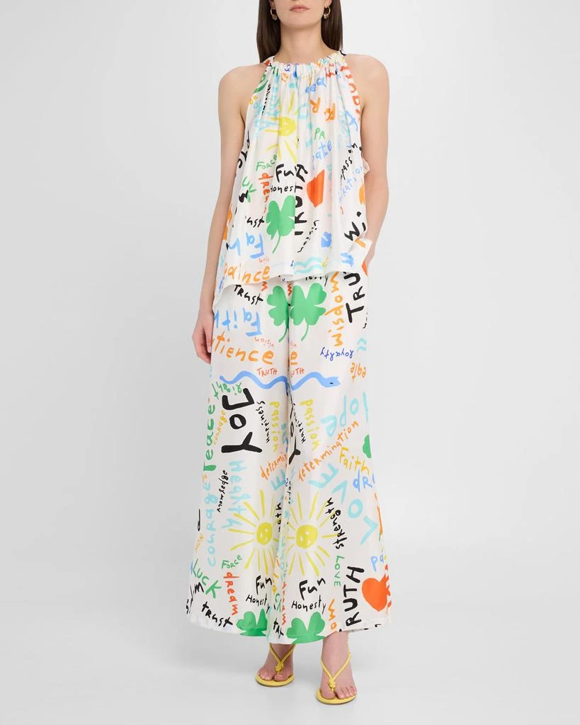 Rianna + Nina Kakanias Printed Fyori Silk Pants 2