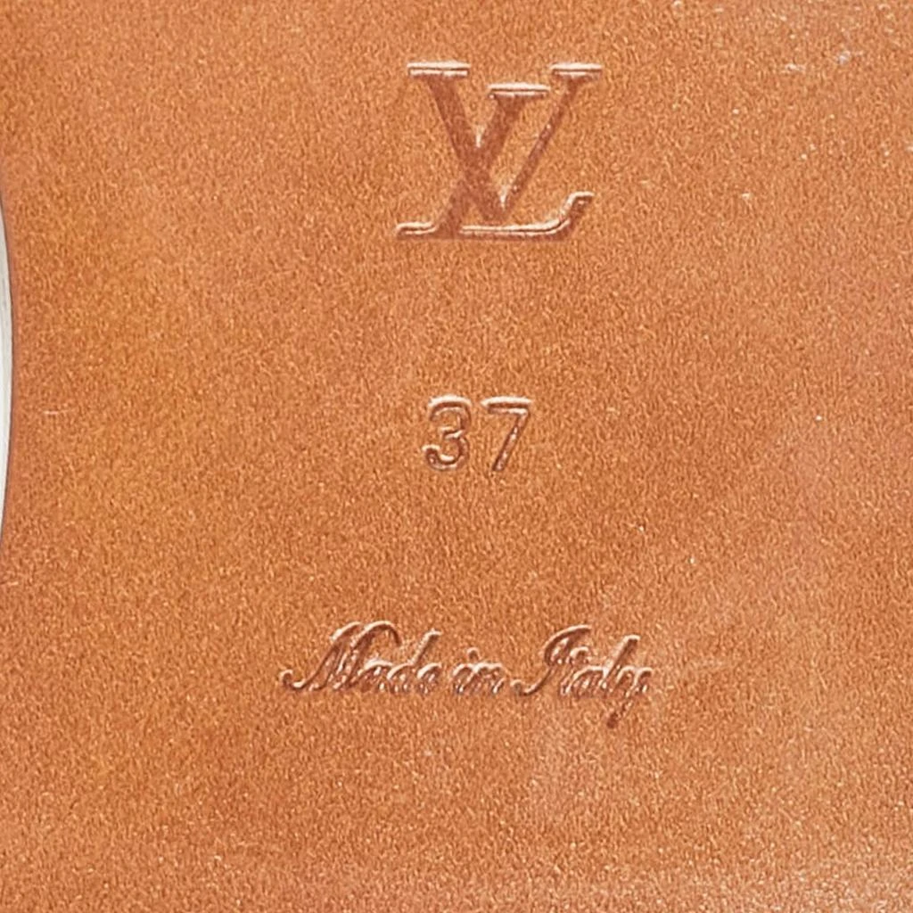 Louis Vuitton Louis Vuitton Brown Monogram Canvas Lock It Flat Slides Size 37 7