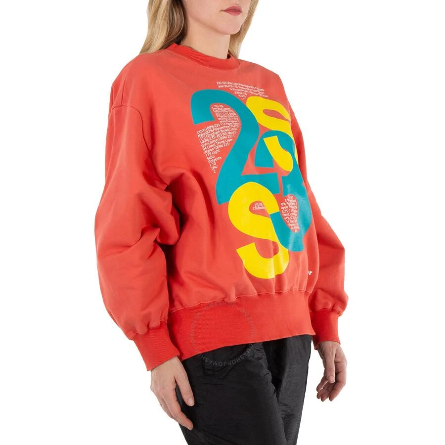 Kolor Kolor Ladies Dal Orange 23SS Logo Print Sweatshirt, Brand Size 2 (Medium) 2