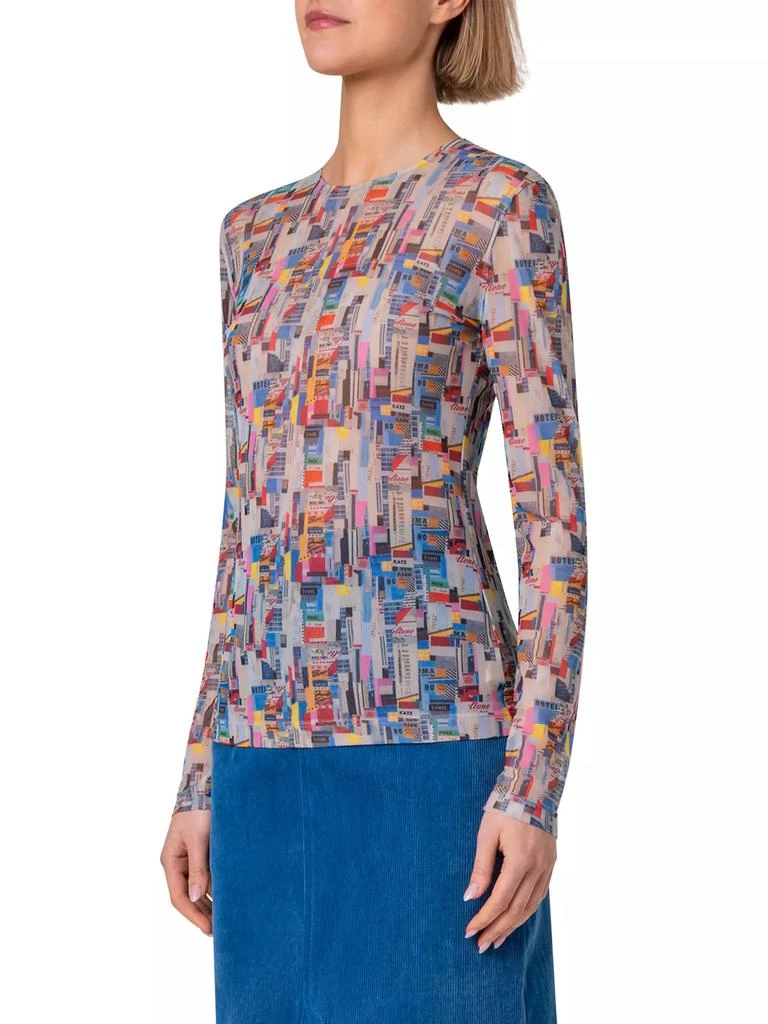 Akris NYC Paper Collage Print Top 4