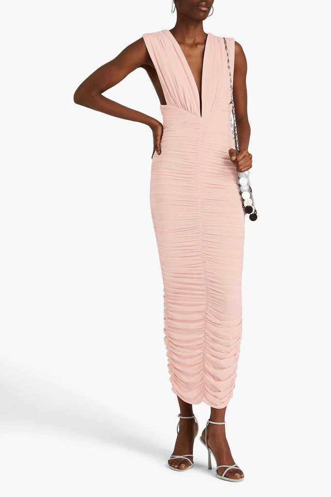 Alex Perry Ruched stretch-jesey midi dress 2