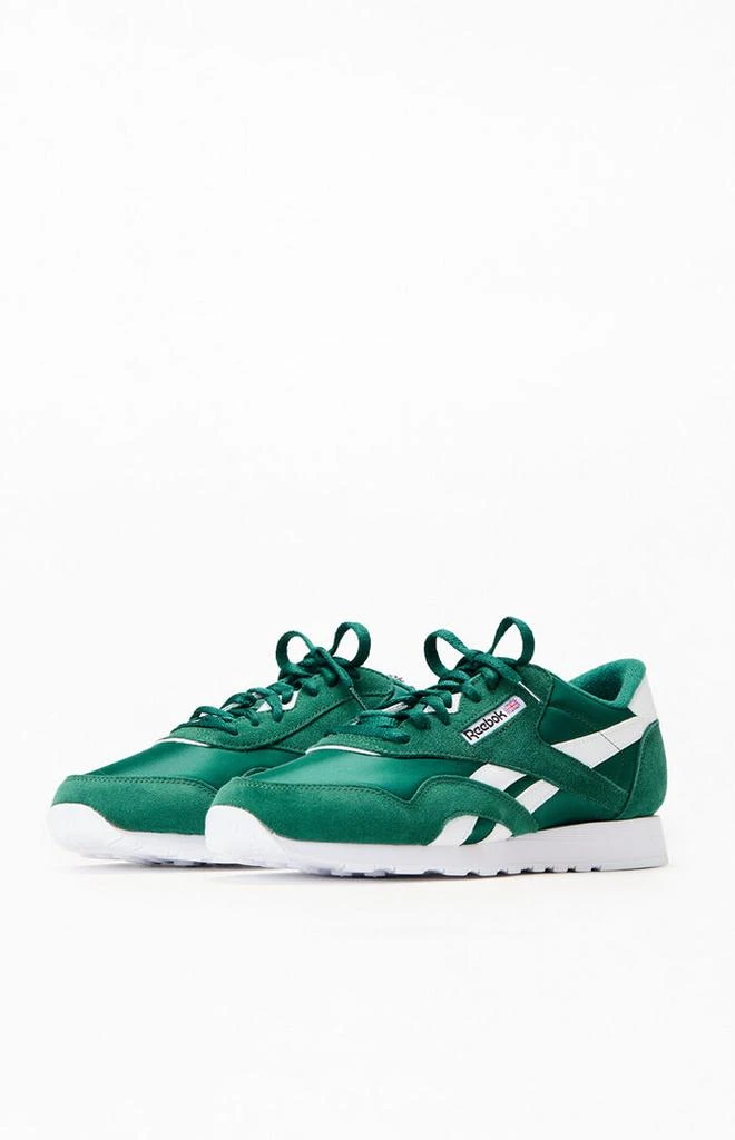 Reebok Dark Green Classic Nylon Vintage Suede Shoes 2