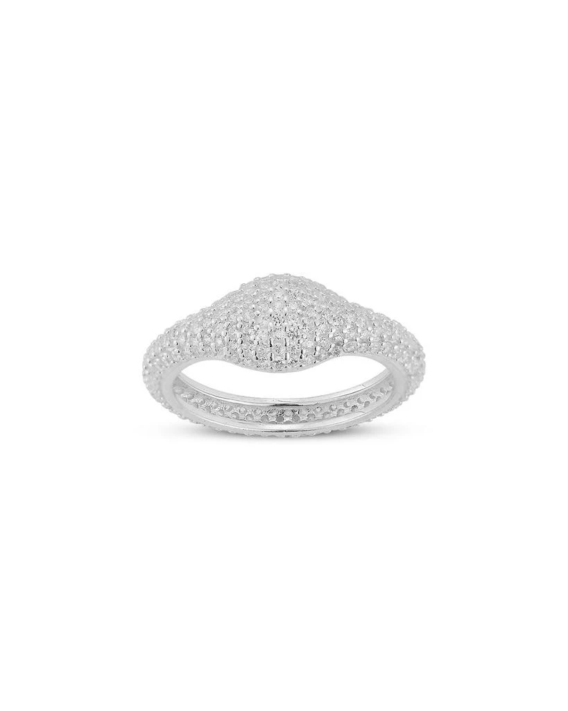 AQUA Pavé Signet Dome Ring, Exclusive 2
