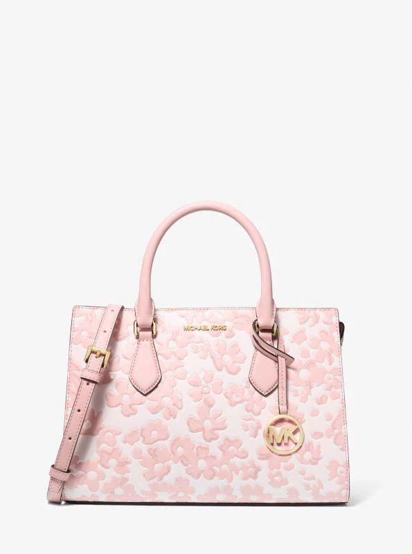 Michael Kors Sheila Medium Sequined Floral Satchel 1