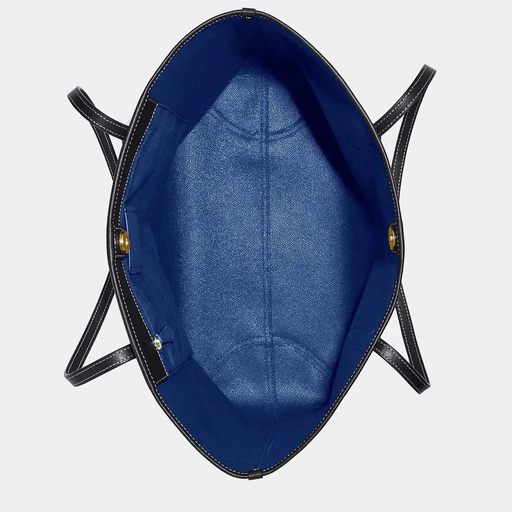 Coach Coach Blue Multicolor Signature Coated Canvas & Leather Tote Bag 4