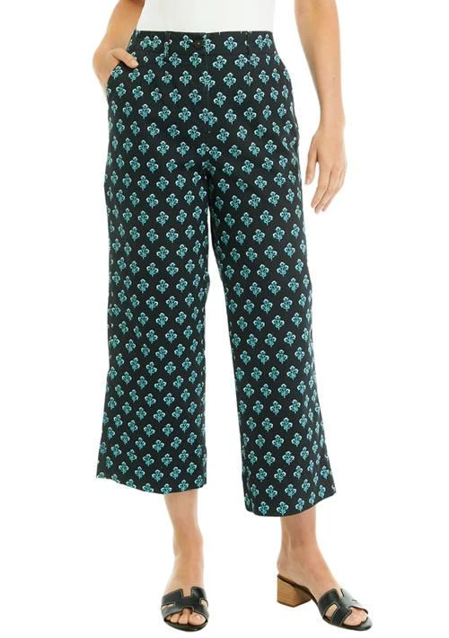 Crown & Ivy™ Ivy Womens Cropped Printed Chino Pants 1