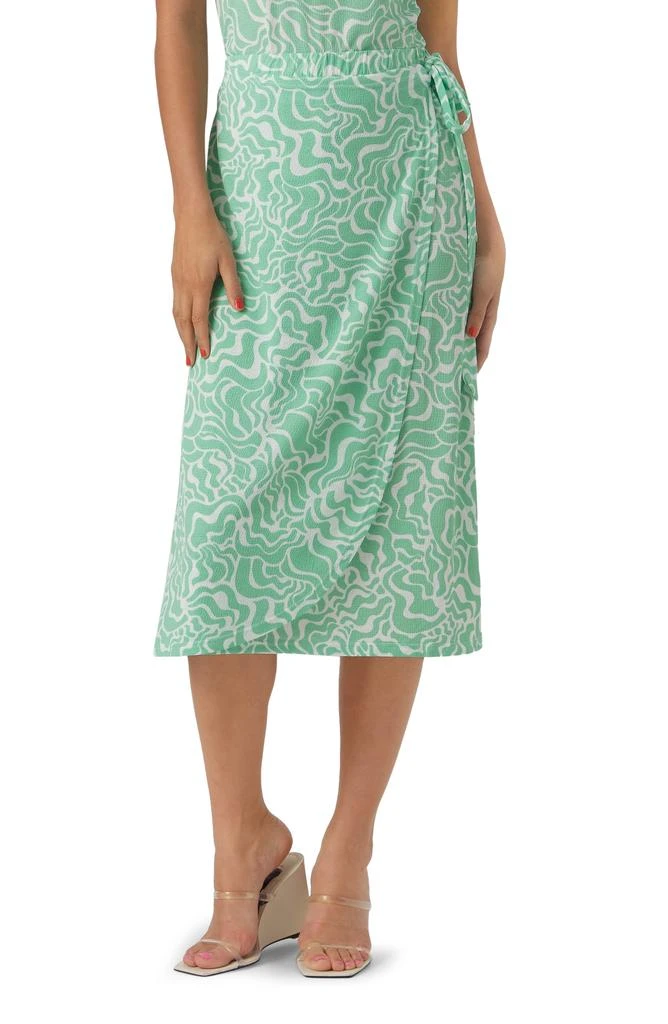 VERO MODA Frida Faux Wrap Midi Skirt 1