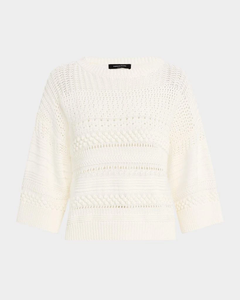 FABIANA FILIPPI Multi-Stitch Cotton Sweater 1