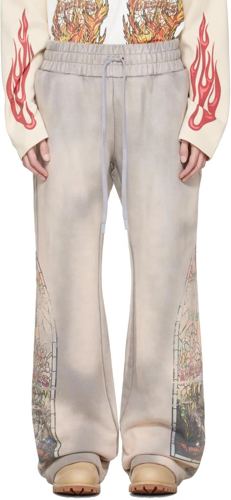 Who Decides War Taupe Faded Sweatpants 1