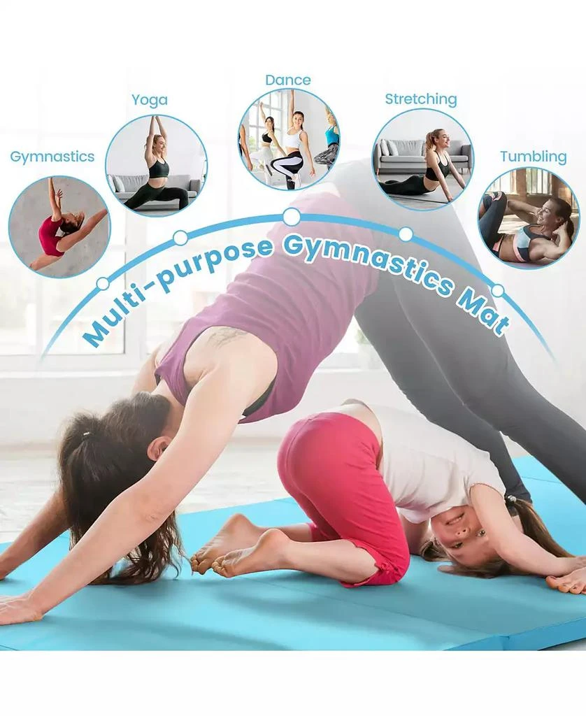 HONGGE 4-Panel Folding Gym Mat – Non-Slip, Portable, Durable for Home Gym, Yoga, Kids Play 7