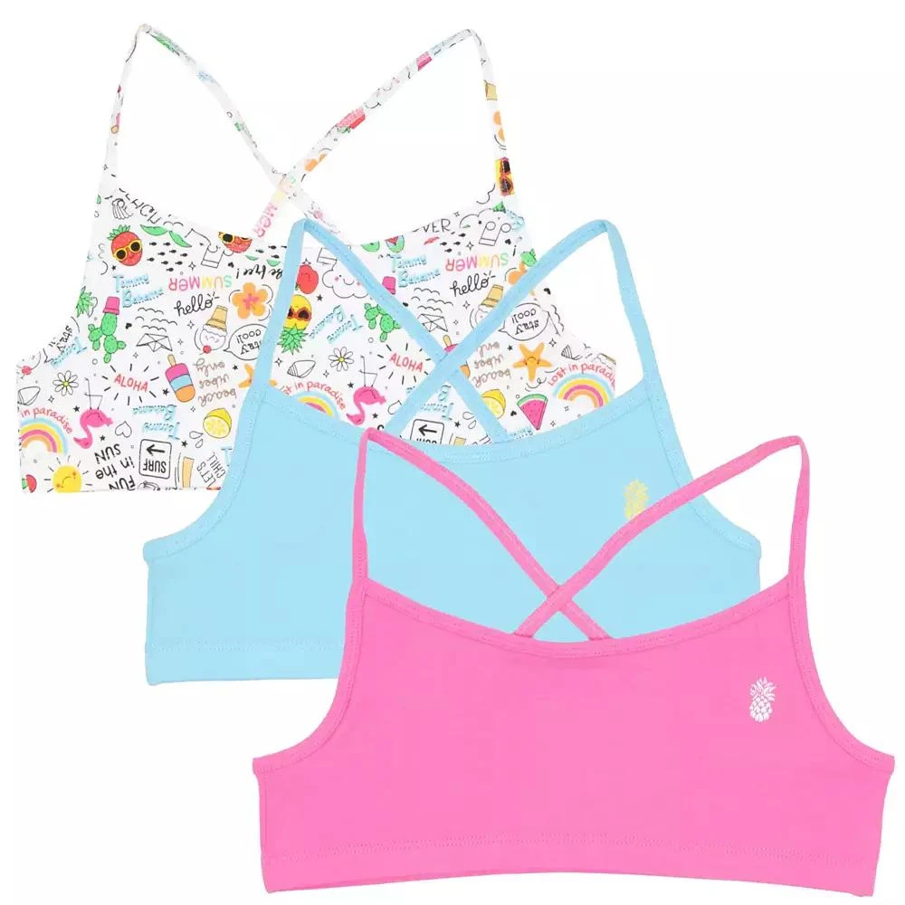Tommy Bahama Big Girls Crossback Bralette 3 Pack Bralette