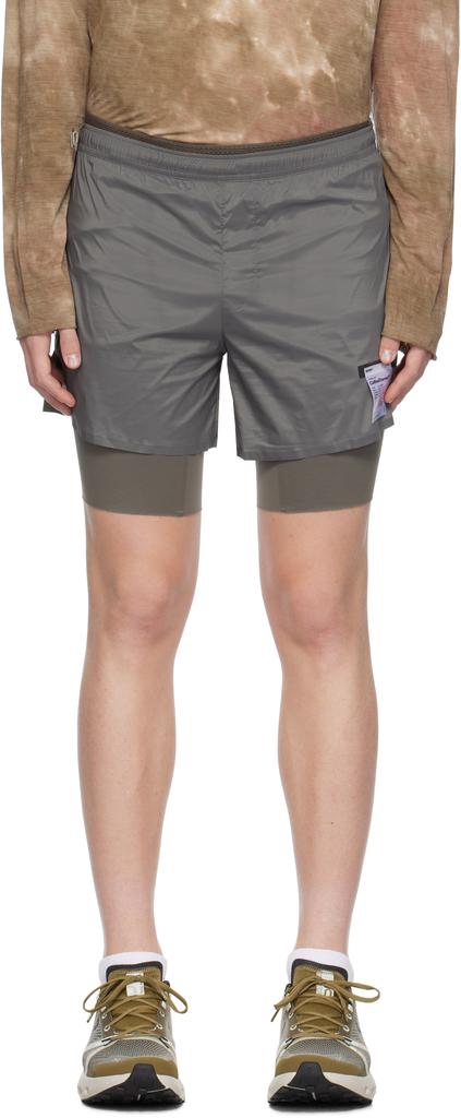 Satisfy Gray CoffeeThermal 8" Shorts