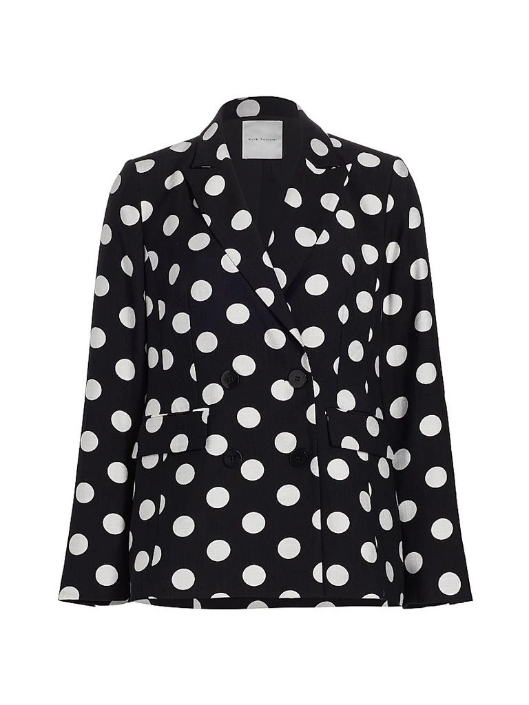 Tahari The Jace Polka Dot Double-Breasted Blazer 1