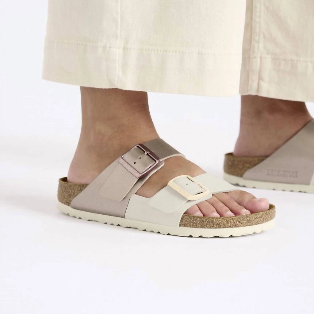 Birkenstock Women's Arizona Split Birko-Flor Sandals In Eggshell/copper 2
