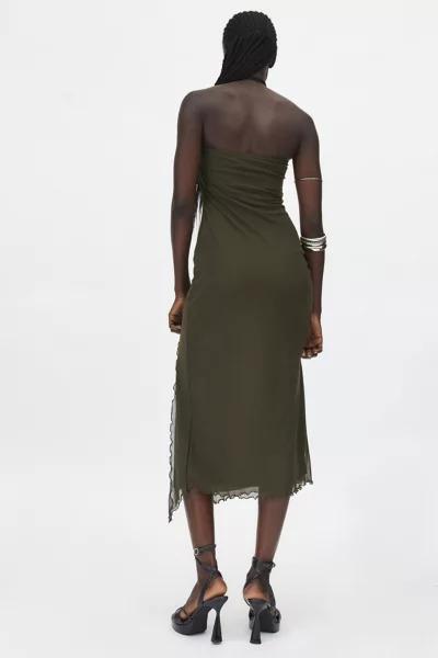 Urban Outfitters UO Samara Mesh Strapless Stretch Midi Dress