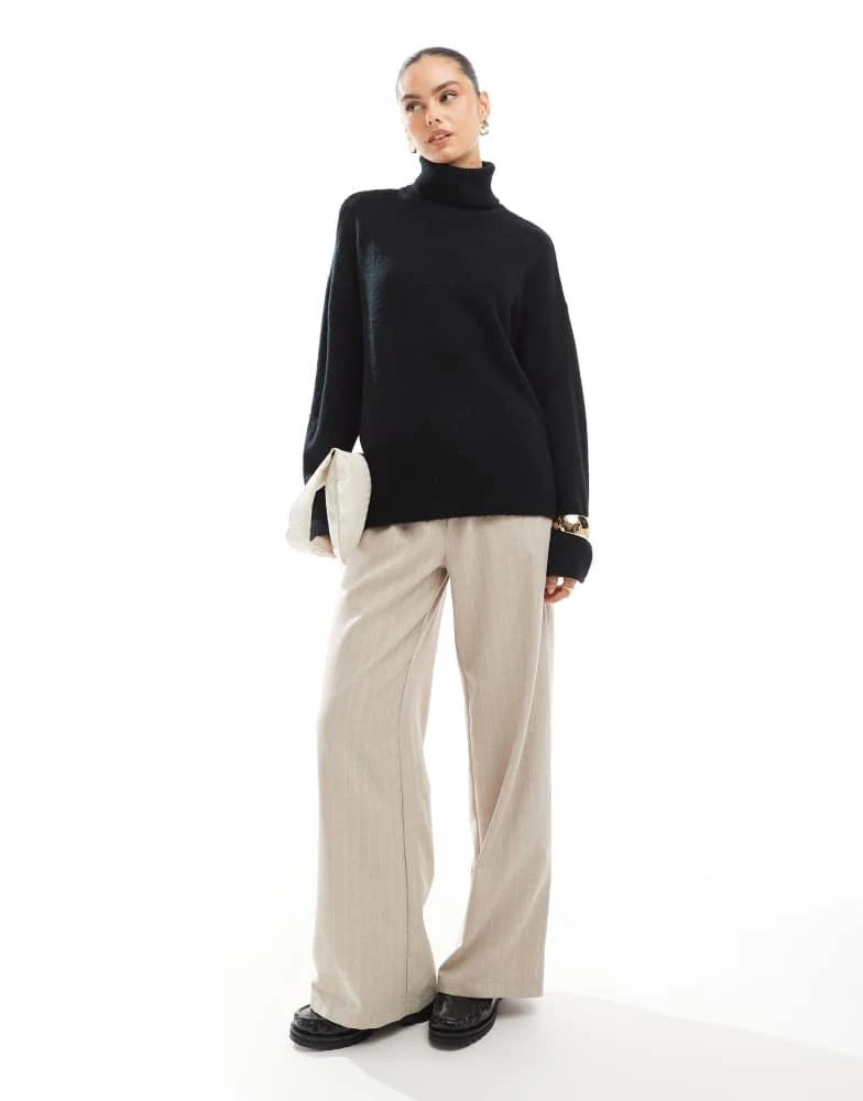Brave Soul Brave Soul knitted roll neck jumper in black 1