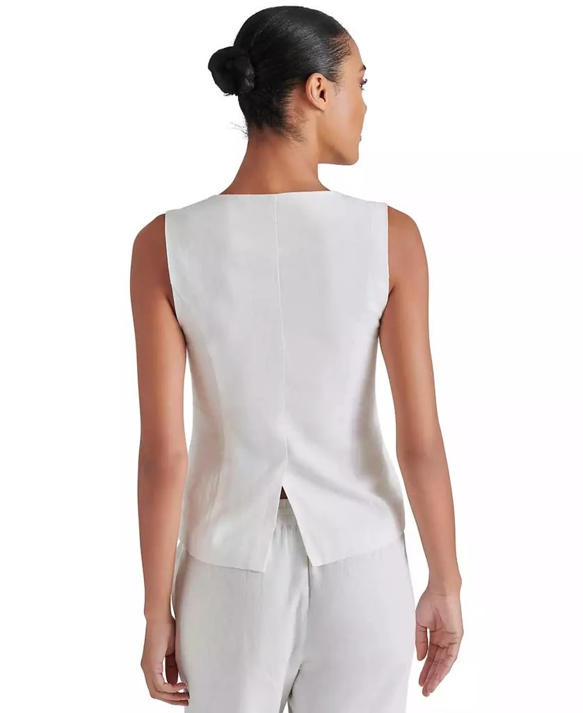 Steve Madden Women's Wesley  Button-Front Linen-Blend Vest 2