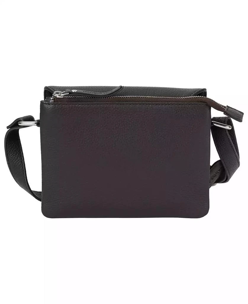 Mancini Leather Goods Pebble Leather Connie Crossbody Handbag 7
