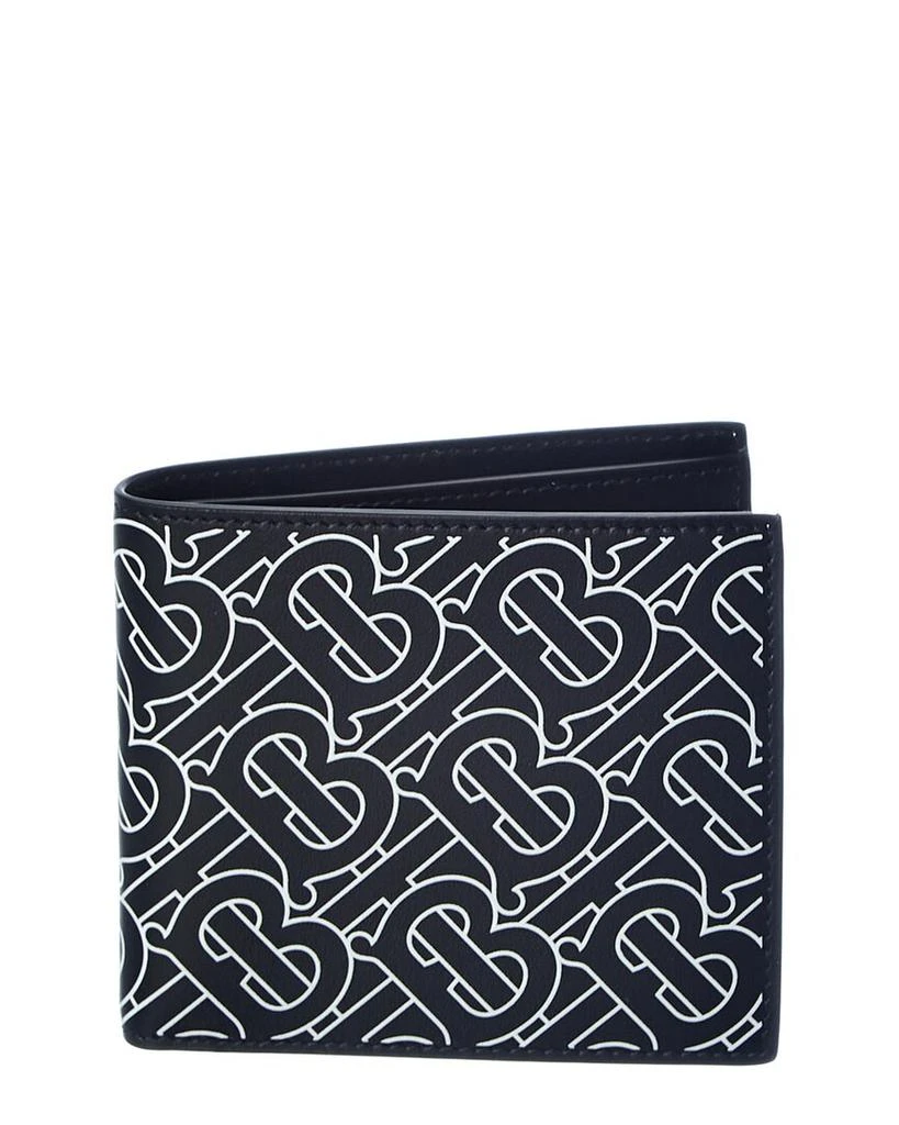 Burberry Monogram Print Leather Bifold Wallet 1
